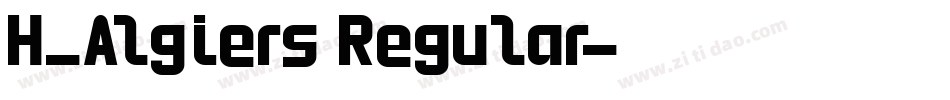 H_Algiers Regular字体转换